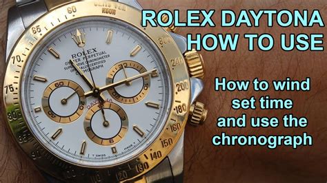 rolex daytona time setting.